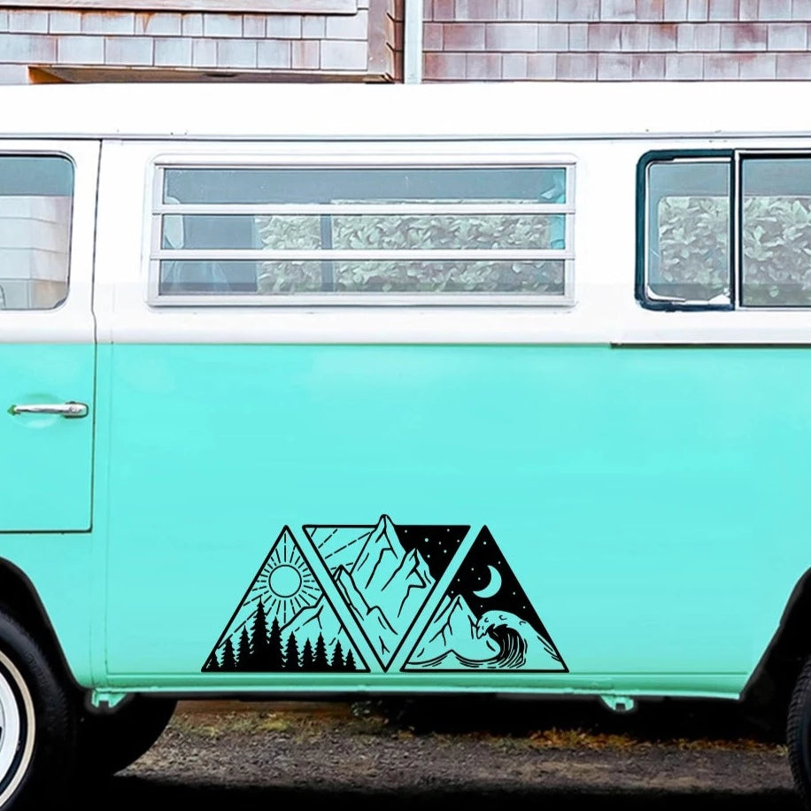 Sticker - Mountains and waves