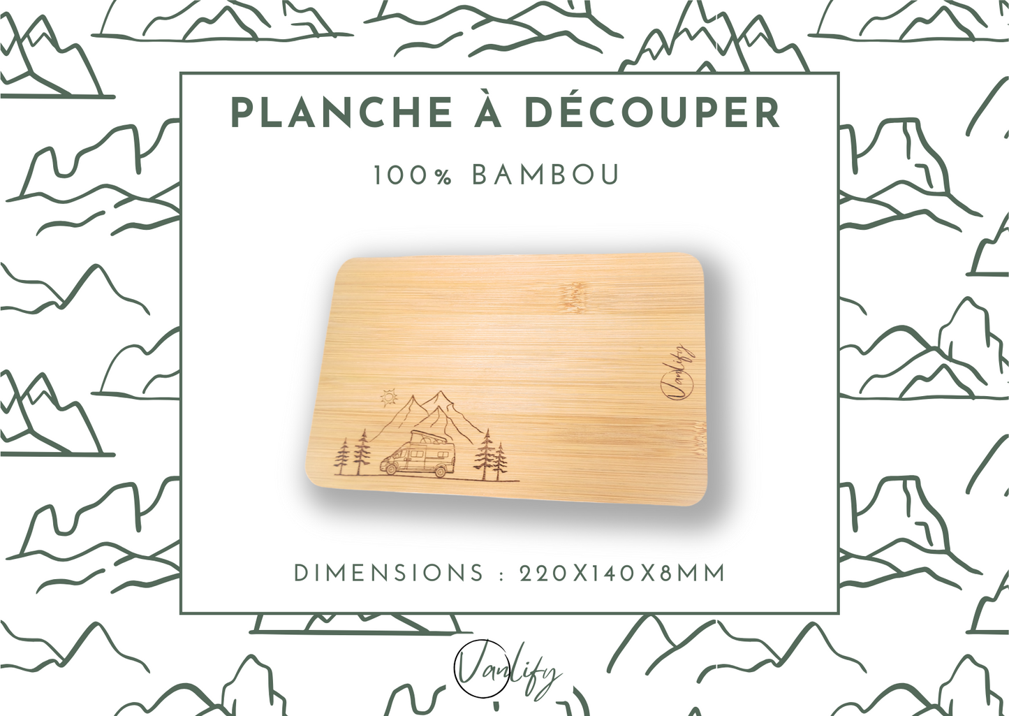Planche à découper en bambou Campervan
