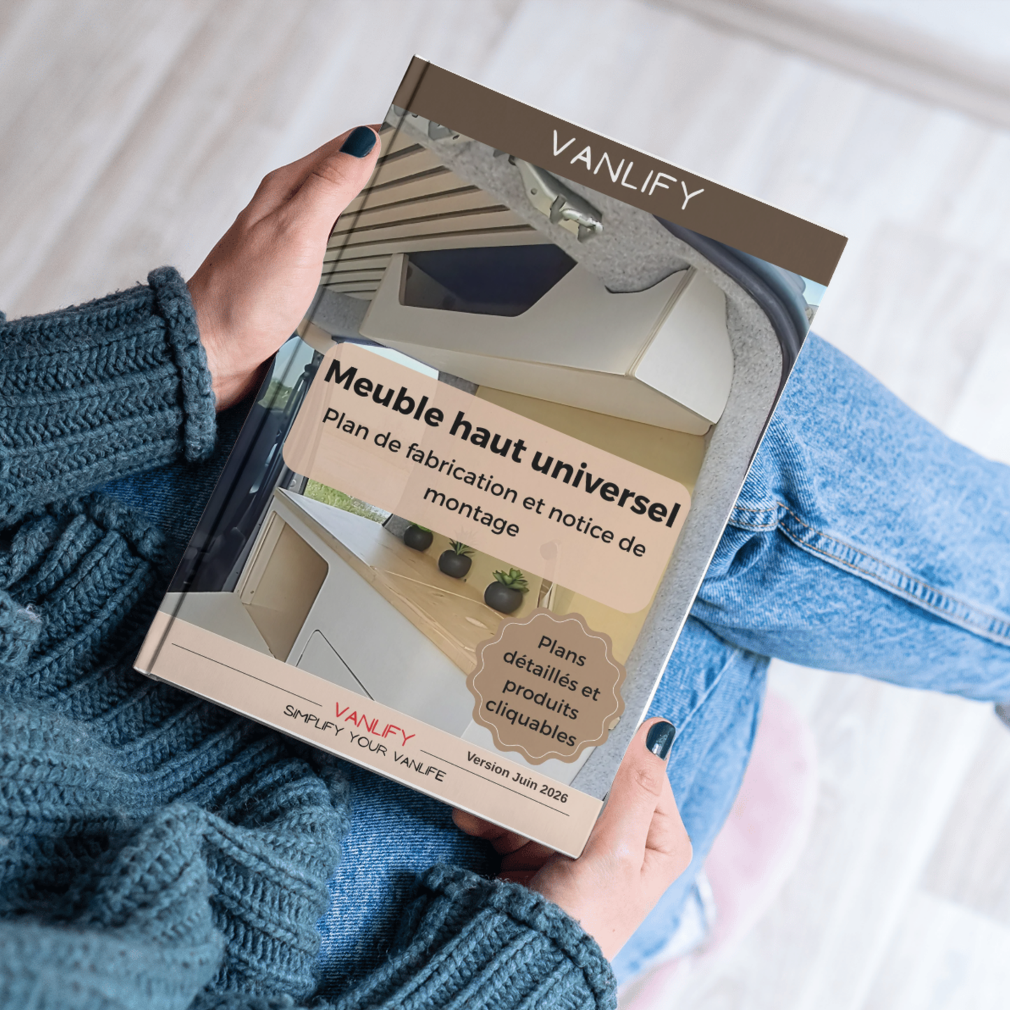 Plan PDF fabrication meuble haut en Français et Anglais