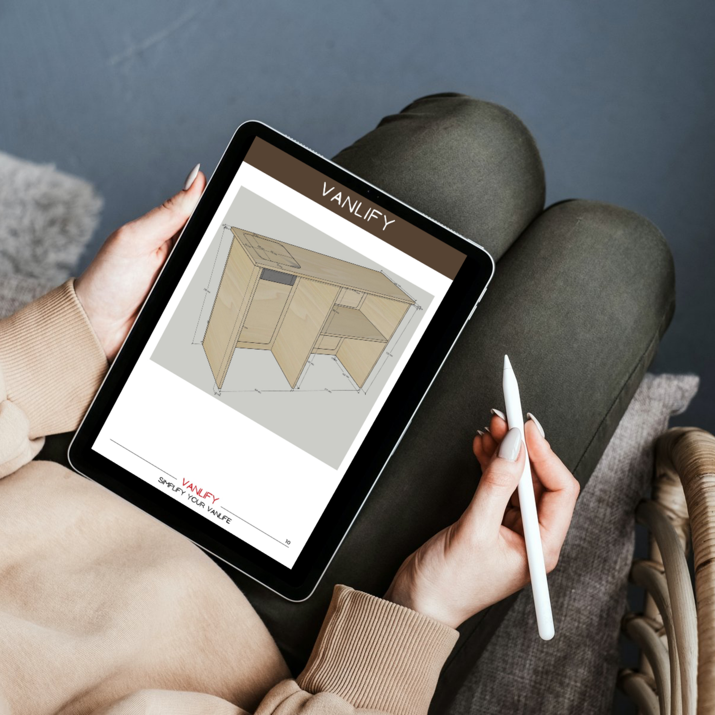 Plan PDF fabrication meuble latéral en Français et Anglais