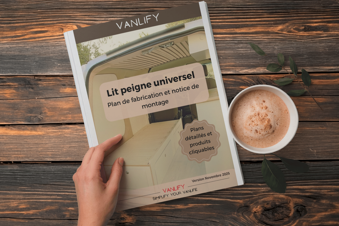 Plan PDF fabrication lit peigne en Francais et Anglais