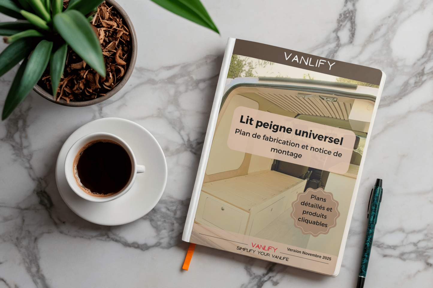 Plan PDF fabrication lit peigne en Francais et Anglais