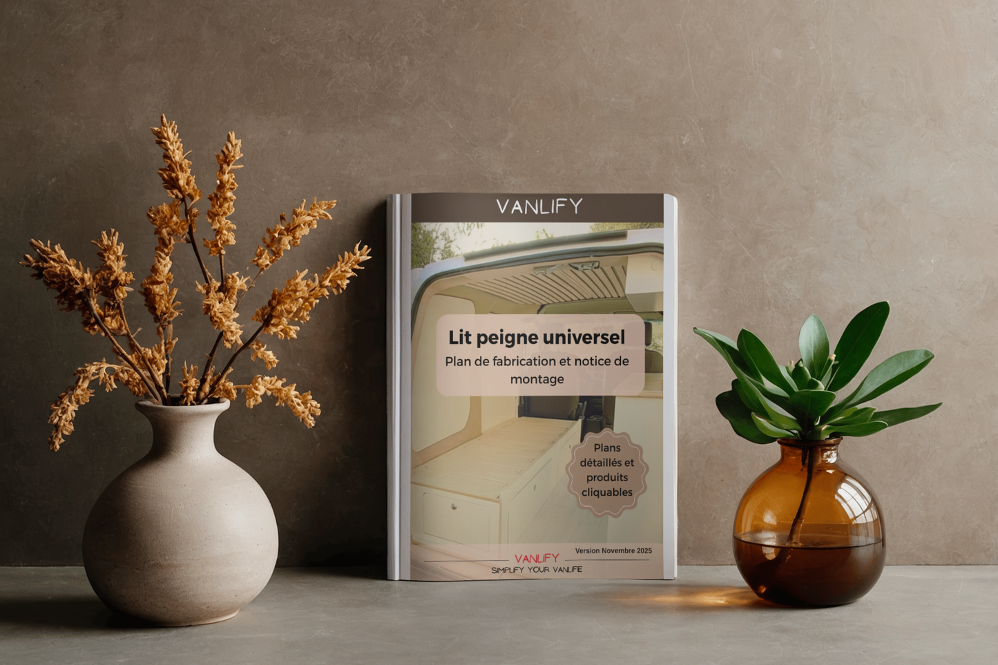 Plan PDF fabrication lit peigne en Francais et Anglais