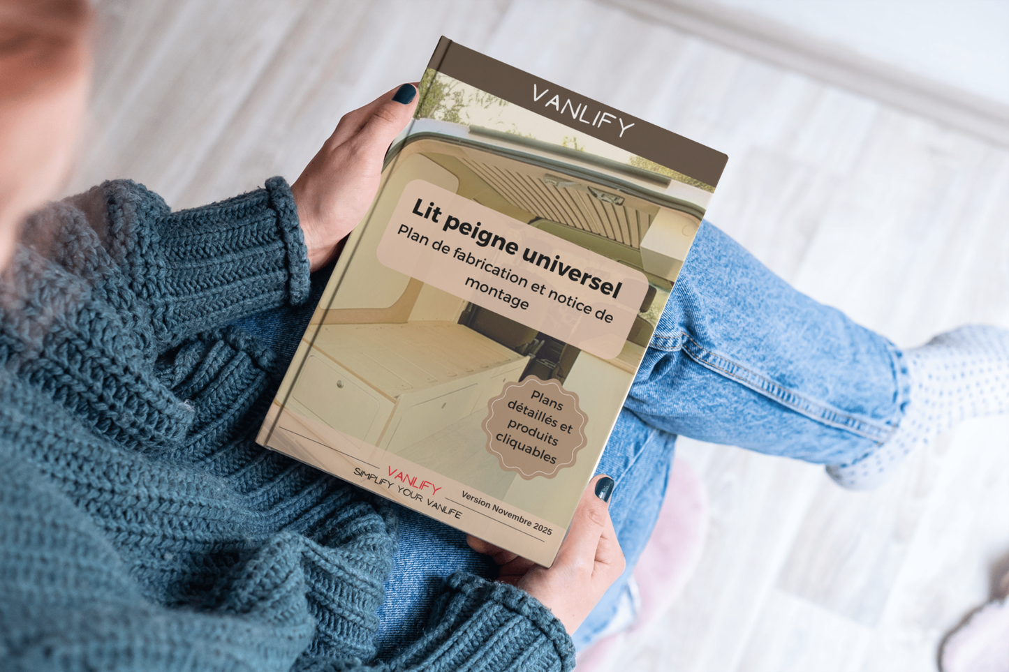 Plan PDF fabrication lit peigne en Francais et Anglais