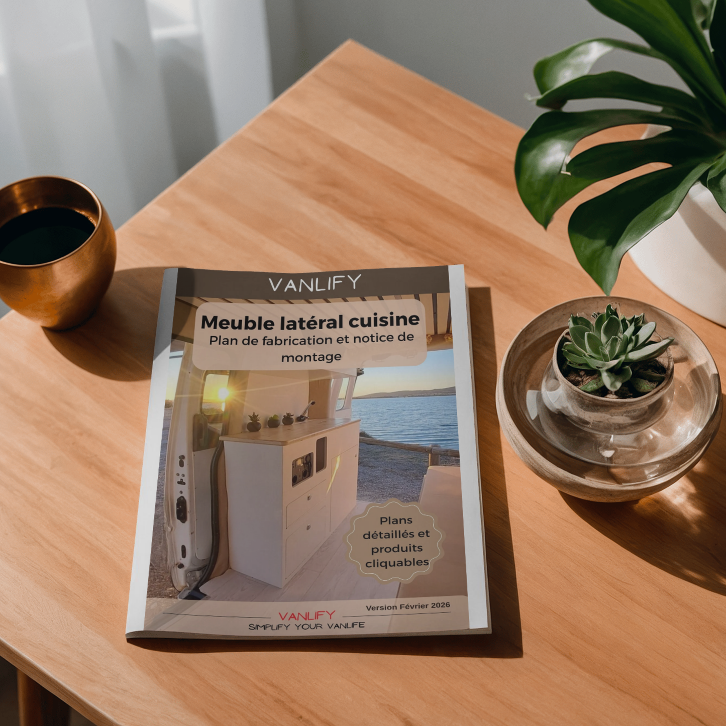 Plan PDF fabrication meuble latéral en Français et Anglais