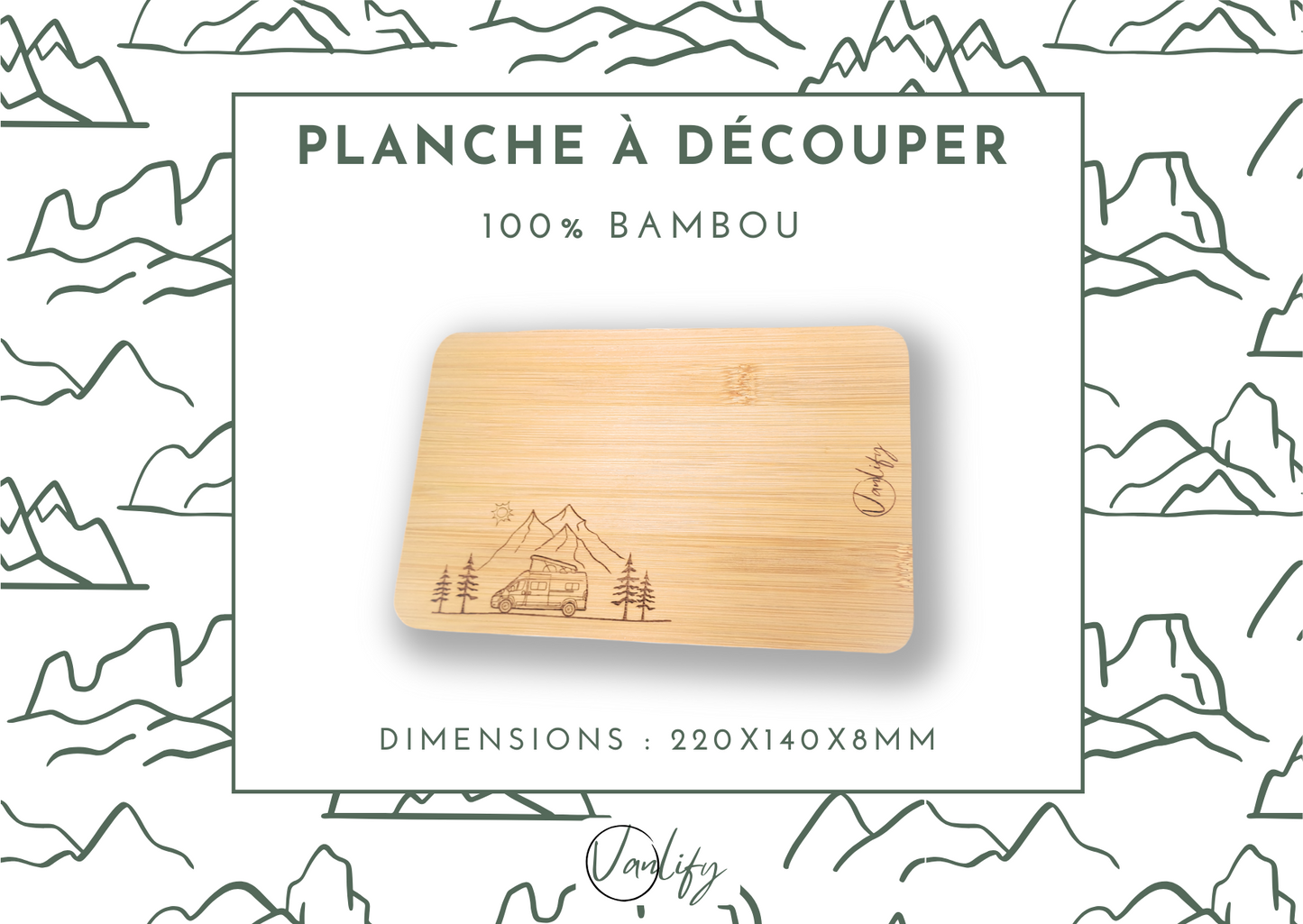 Planche à découper en bambou Old campervan