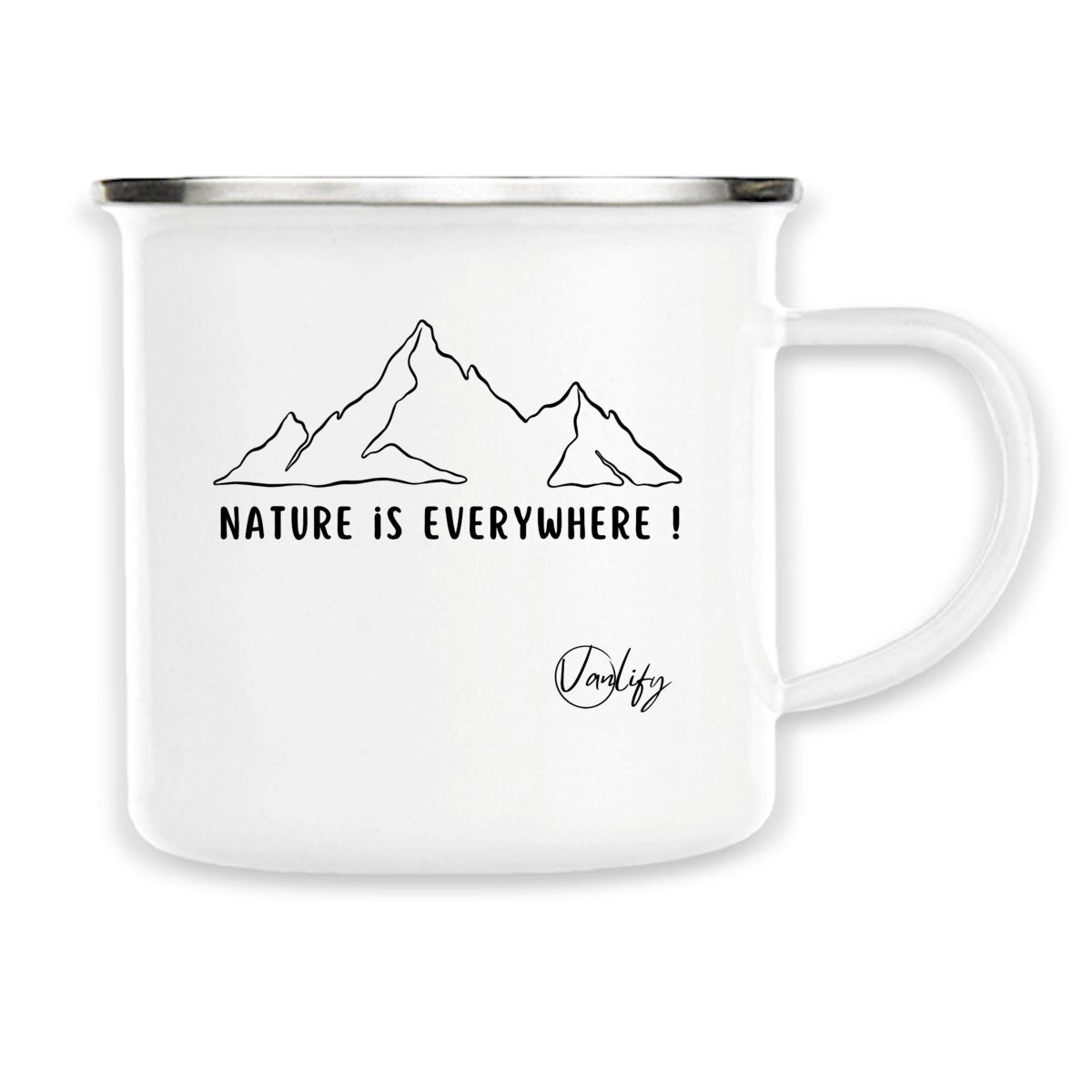 Mug en métal émaillé 300ml - Nature